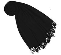 Lorenzo Cana Pashmina Schal Schaltuch 50% Kaschmir 50% Wolle vom Merino-Lamm Wolle Kaschmirschal Wollschal Damenschal Frauenschal schwarz black 7838677