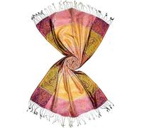 Lorenzo Cana Pashmina Schaltuch jacquard gewebter Damenschal aus 100% Seide Paisley Muster Seidenschal Seidentuch 78659