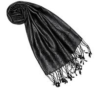 Lorenzo Cana Seidenschal Frauen Schal 100% Seide gewebt Damenschal Paisley Ton in Ton schwarz 7840777