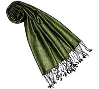 Lorenzo Cana Seidenschal für Frauen Schal 100% Seide gewebt Damenschal elegant Paisley Muster grün Ton in Ton 7841277