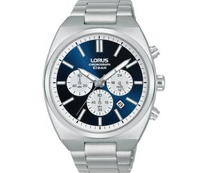 Lorus Chronograph Edelstahl blau, silber Herren