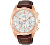 Lorus Herren Uhr Quarz Edelstahl mit Lederband