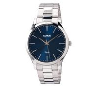 Quarzuhr LORUS, silber (silberfarben, dunkelblau), Armbanduhren, Damen, Quarzuhr, Armbanduhr, Herrenuhr, Damenuhr, Edelstahlarmband (69432004-0) silberfarben, dunkelblau
