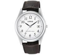 Lorus Klassik Herren-Uhr mit Palladiumauflage und Lederband RS965BX9