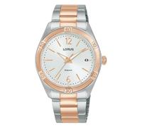 LORUS Damen Analog Quarz Uhr mit Edelstahl Armband,Silber/Roségold