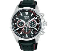 Lorus Damen Uhr Chronograph Edelstahl Silber Lederband