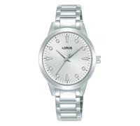 Lorus quarz silberfarbenem damen uhr mit weißem zifferblatt und edelstahl armband one_size Silber