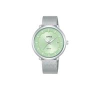 Quarzuhr LORUS, silberfarben, hellgrün, Armbanduhren, Damen, Quarzuhr, Armbanduhr, Damenuhr, Edelstahlarmband, analog, Tag (57301315-0)