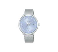 Quarzuhr LORUS, silberfarben, hellblau, Armbanduhren, Damen, Quarzuhr, Armbanduhr, Damenuhr, Edelstahlarmband, analog, Tag (30928630-0) silberfarben, hellblau