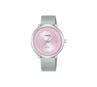 Quarzuhr LORUS, silberfarben, rosa, Armbanduhren, Damen, Quarzuhr, Armbanduhr, Damenuhr, Edelstahlarmband, analog, Tag (35166059-0)