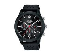 Lorus Fashion Herren-Uhr Chronograph Edelstahl und Kunststoff mit Silikonband RT349HX9