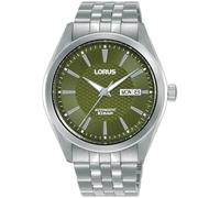 Lorus Herrenuhr RL485BX9 - Automatik, Edelstahlarmband, Silber/Grün