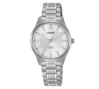 Lorus Herren Analog Quarz Uhr mit Titan Armband,Silber/Weiß