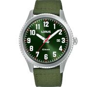 Lorus Herrenuhr Sports RH997RX9 – 41 mm, Quarz, Mineralglas, Nylonband, Grün