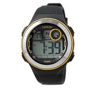 LORUS Herren Digital Quarz Uhr mit Silikon Armband,Gelb