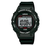 Lorus Herren Digital Quarz Uhr mit Silikon Armband,Grau