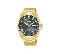 Lorus Automatikuhr RL416CX9 goldfarben schwarz Edelstahlarmband analog Tag Herren