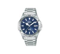 Solaruhr LORUS, silberfarben, blau, Armbanduhren, Damen, Solaruhr, Armbanduhr, Herrenuhr, Edelstahlarmband, analog, Tag (19604558-0)