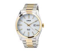 Lorus Herren-Uhr Solar Goldauflage mit Metallband RX336AX9