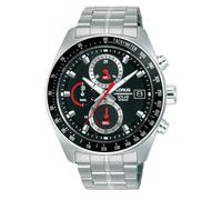 Lorus - Herrenarmbanduhr Chronograph Lorus RZ615AX9 mit Solar blauen Zifferblatt und Edelstahlgehäuse