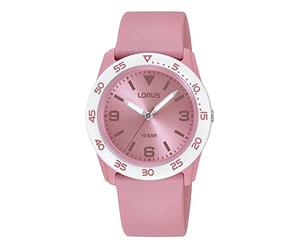 LORUS Jungen Analog Quarz Uhr mit Silikon Armband,Rosa