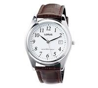 Lorus Klassik Herren-Uhr mit Palladiumauflage und Lederband RS965BX9