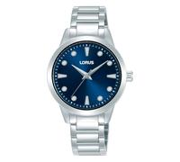 Lorus quarz silberfarbenem damen uhr mit blauemzifferblatt und edelstahl armband one_size Silber
