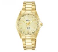 Lorus Sport-Solaruhr mit 100 m (31 mm) goldenem Sonnenschliff-Zifferblatt/goldenem PVD-Edelstahl RY508AX9