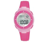 Lorus Digitale Multifunktionsuhr für Kinder, 100 m (31 mm), digitales Zifferblatt/rosafarbenes PU-Armband R2345PX9