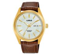 Lorus Herren Analog Automatik Uhr mit Leder Armband RL490BX9