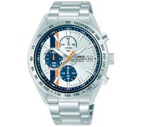 Lorus Clocks Herrenuhr Chronograph RM399JX9 43 mm Quarz Mineralglas Edelstahl silberfarben