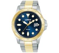 Quarzuhr LORUS "Sports Quarz", silberfarben, blau, Armbanduhren, Herren, Quarzuhr, Armbanduhr, Herrenuhr, Edelstahlarmband, analog, Tag (66257234-0) silberfarben, blau