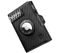 LORZOR® Airtag Wallet, Slim Wallet mit Münzfach, Portmonee Herren aus echtem Leder, RFID Blocker Portemonnaie, kartenetui Herren Platz für 10 Karten, Geldbeutel für Männer