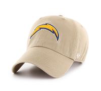 '47 NFL Los Angeles Chargers Clean Up Unisex-Baseballkappe, Verstellbarer Riemenverschluss, Einheitsgröße, Team Logo, Farbe Khaki