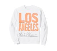 Los Angeles Handbemalte Skyline Dopamine Art Sweatshirt