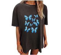 Los Angeles Tshirt Oversize: T-Shirt Damen Mit Aufdruck Oversize Teenager MäDchen Kleidung Trend Tshirt Kurzarm Oberteile Sommer Graphic Tshirt Vintage Sweatshirt Sterne Sonne Mond Grafik Shirt