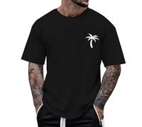 Los Angels Tshirt Herren Oversize Shirt Los Angeles Grafik Sommer T-Shirt Mode Oberteile Vintage Drucken Streetwear Geschenk Papa,Dad,Freund Schwarz M