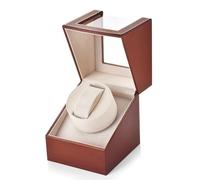 Los Gatos Uhrenbeweger 1 Uhr Automatik Uhrenbeweger: Watch Winder für Automatikuhren mit Braunem PU Leder für Automatikuhren Uhrendreher für Herren und Damen USB-C Netzteil oder Batteriebetrieb