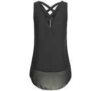 LOSSLO Damen Tank Top Sommer V-Ausschnitt Trägertop Sexy Blusentop Ärmelloses T-Shirt Half-Zip Oberteile Elegante Tunika Blusen Sportshirt Weste T-Shirt Tanktops Frauen Vest Top