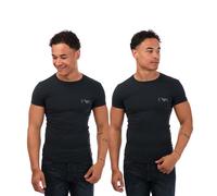 Lot 2 t-shirts Lounge col rond Emporio Armani EA7 Pour Homme en Bleu Marine XL