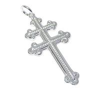 Lothringer Kreuz Sterling Silber Anhänger .925 x 1 Heilige Kreuze