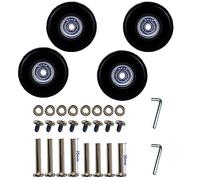 LOTOWELZON 4 Stück Set Gepäck-Ersatzrollen 50mm mit 6 mm Kugellagern Ersatzteile Reparatur-Kits ABEC 608zz für Trolley Samsonite Hartschalenkoffer Rollen(50x18mm/1.97"x0.7")