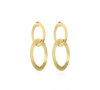 LOTT.gioielli Ohrringe Double Charm, oval, L, vergoldet