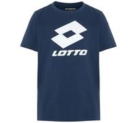 Print-Shirt LOTTO, Mädchen, Gr. 158/164, blau (marineblaus), 100% Cotton, unifarben, normal, Rundhals, gerader Abschluss, Shirts, - mit angesagtem Crewneck (63383015-158) marineblaus