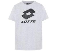 Print-Shirt LOTTO, Mädchen, Gr. 158/164, grau (high, rise), 95% Cotton, 5% Viscose, meliert, normal, Rundhals, gerader Abschluss, Shirts, - mit angesagtem Crewneck (59698504-158) high, rise