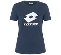 T-Shirt LOTTO, Damen, Gr. S (36), blau (marineblaus), 100% Cotton, unifarben, Rundhals, gerader Abschluss, Shirts T-Shirt, - mit angesagtem Crewneck (62006251-S) marineblaus