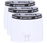 Lotto 1124030 Herren Boxer Shorts, Men's Underpants, 3-er Pack Retro Shorts, Retro-Pants, Regular Fit, Herren, Bright White, XL