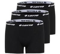 Boxershorts LOTTO, Herren, Gr. L (52/54), schwarz (caviar), 95% Baumwolle, 5% Elasthan, unifarben, Unterhosen, - in vorteilhaftem Sparpack (51211307-L) caviar