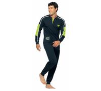 Lotto Herren-Pyjama aus Baumwolle, lang, mercerisiert, leicht, auch in Übergrößen, 1180 Blau, XXL