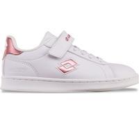 Lotto Lifes Kinder-Mädchen-Sneaker-Slipper-Klettschuh Weiß-Pink 32